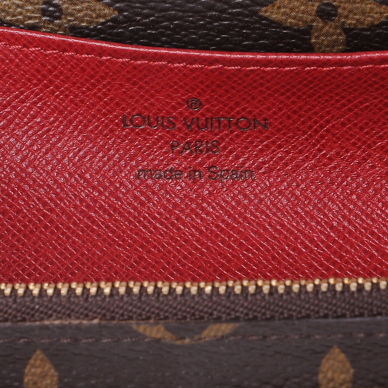 Louis Vuitton Monogram Emilie Wallet Red 6 of 8