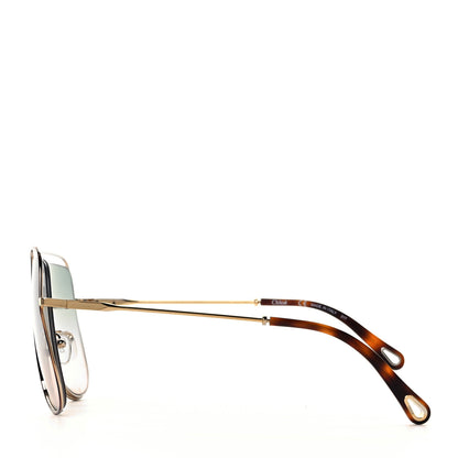 Chloe Poppy Aviator Sunglasses CE 130S Gold Havana 3 of 7