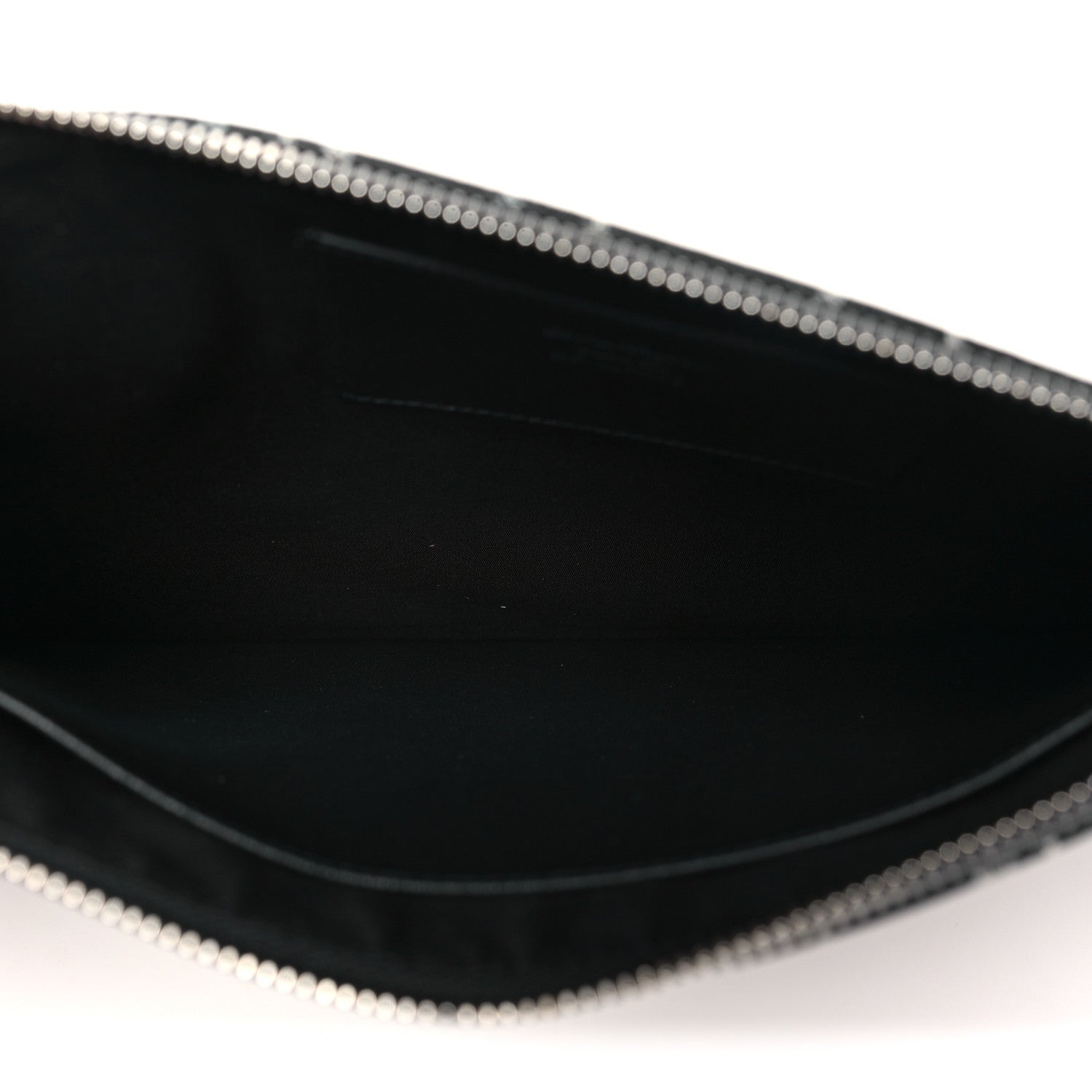 Salvatore Ferragamo Printed Calfskin Logo Pouch Black 1837923