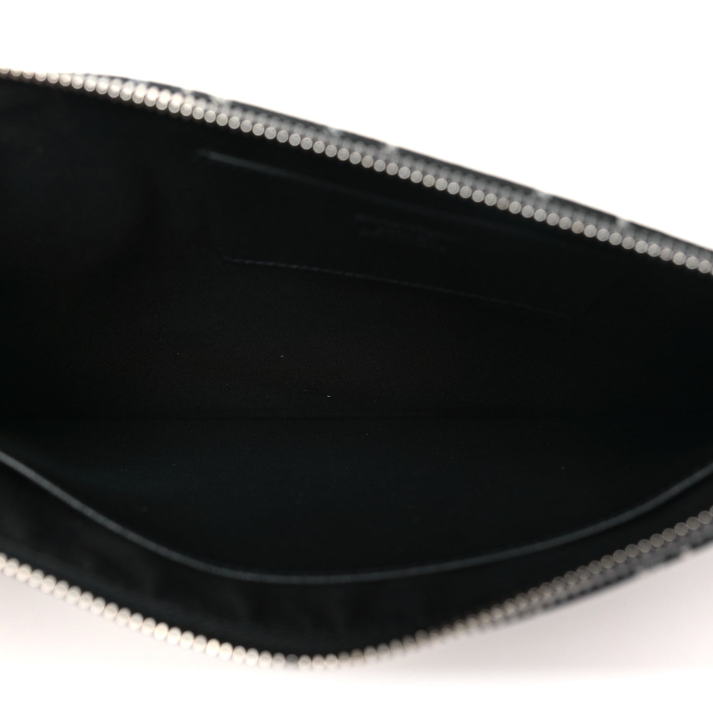 Printed Calfskin Logo Pouch Black