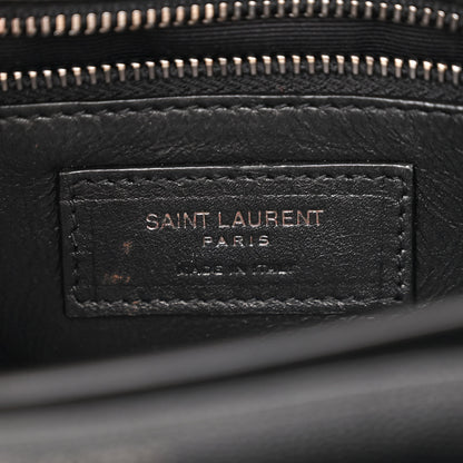 Saint Laurent Grain De Poudre Monogram Cassandra Clasp Bag Black 6 of 11
