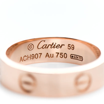 Cartier 18K Pink Gold 5.5mm LOVE Ring 59 8.75 4 of 4