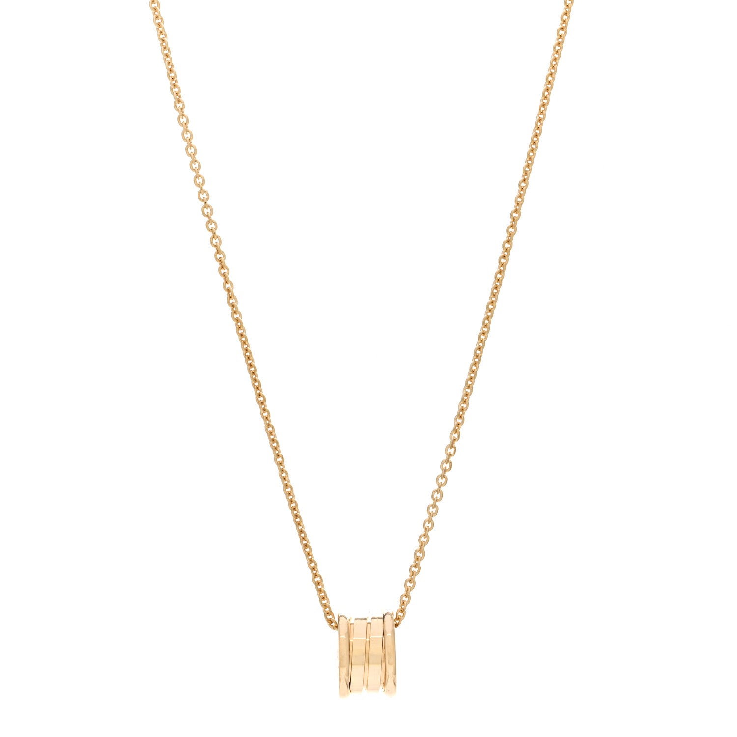 Bulgari 18K Yellow Gold B.Zero1 Pendant Necklace 1 of 4