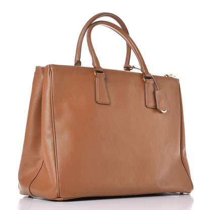 Prada Saffiano Large Galleria Double Zip Tote Caramel 3 of 14
