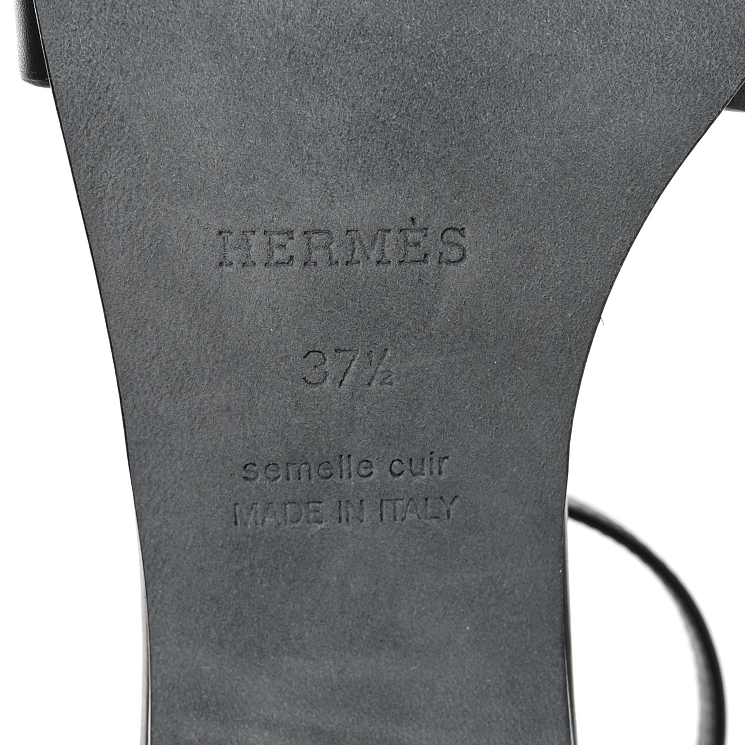 Hermes Calfskin Encens 50 Sandals 37.5 Black 7 of 8