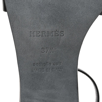 Hermes Calfskin Encens 50 Sandals 37.5 Black 7 of 8