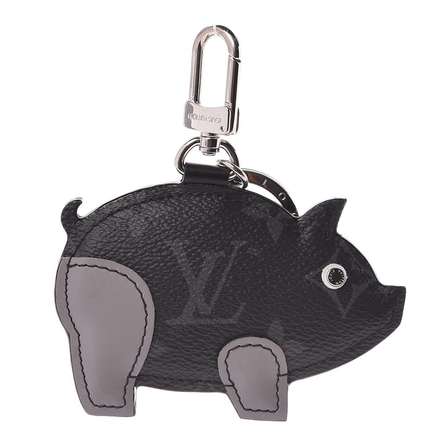 Calfskin Monogram Eclipse Pig Bag Charm Key Holder