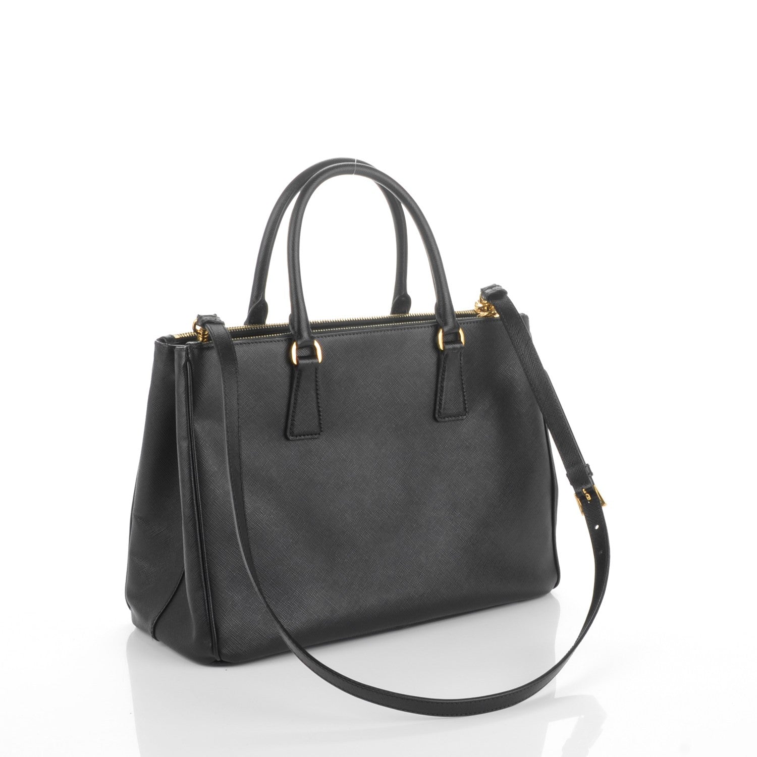 Prada Saffiano Medium Galleria Double Zip Tote Black 3 of 9