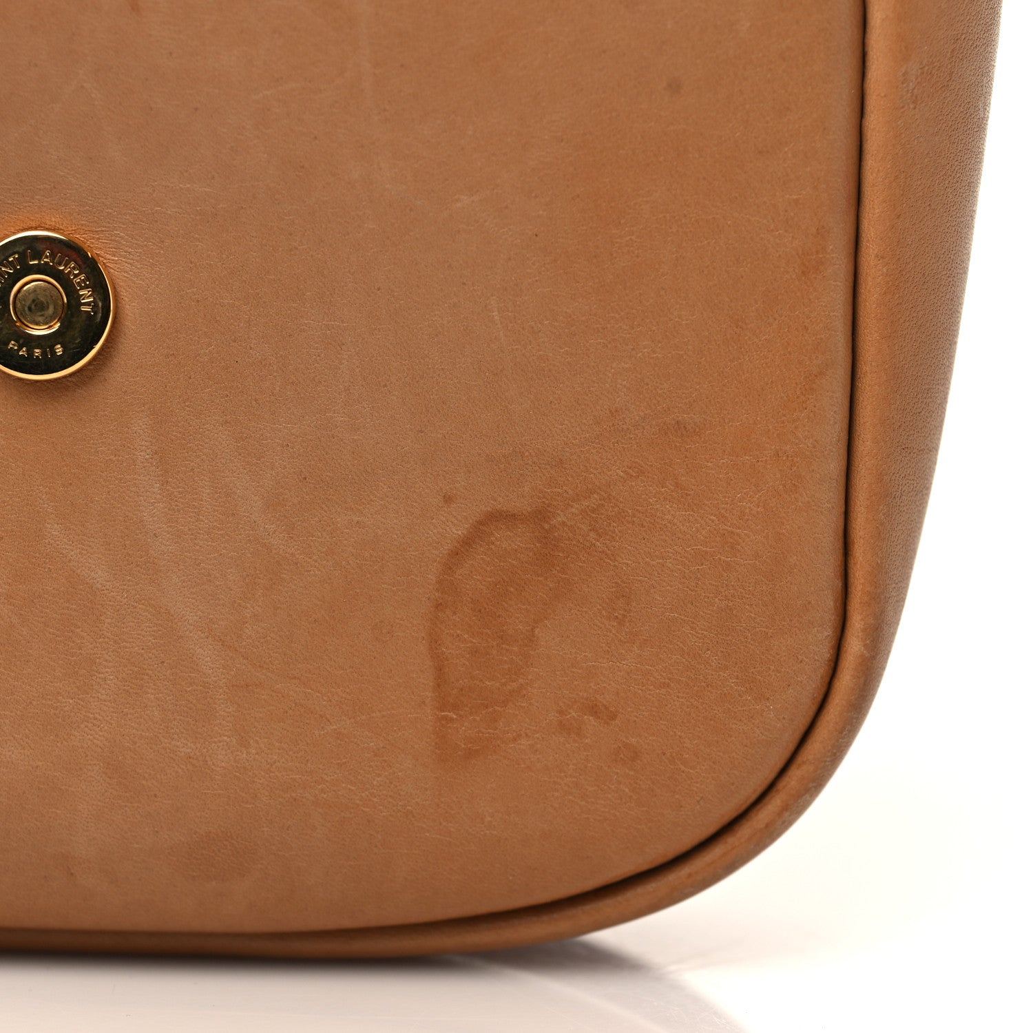 Saint Laurent Smooth Vintage Calfskin Small Kaia Satchel Brown Gold 8 of 8
