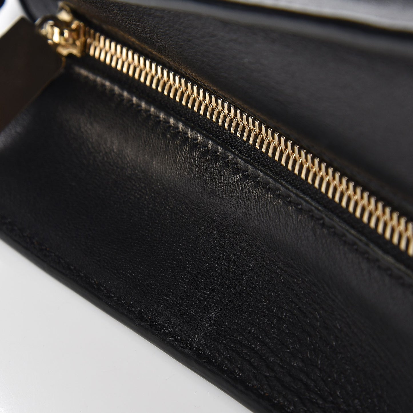 Patent Nappa Embroidered Zip Tote Black