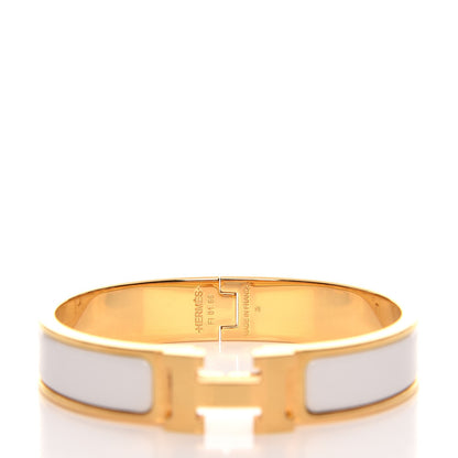 Hermes Enamel Narrow Clic Clac H Bracelet PM White 3 of 5