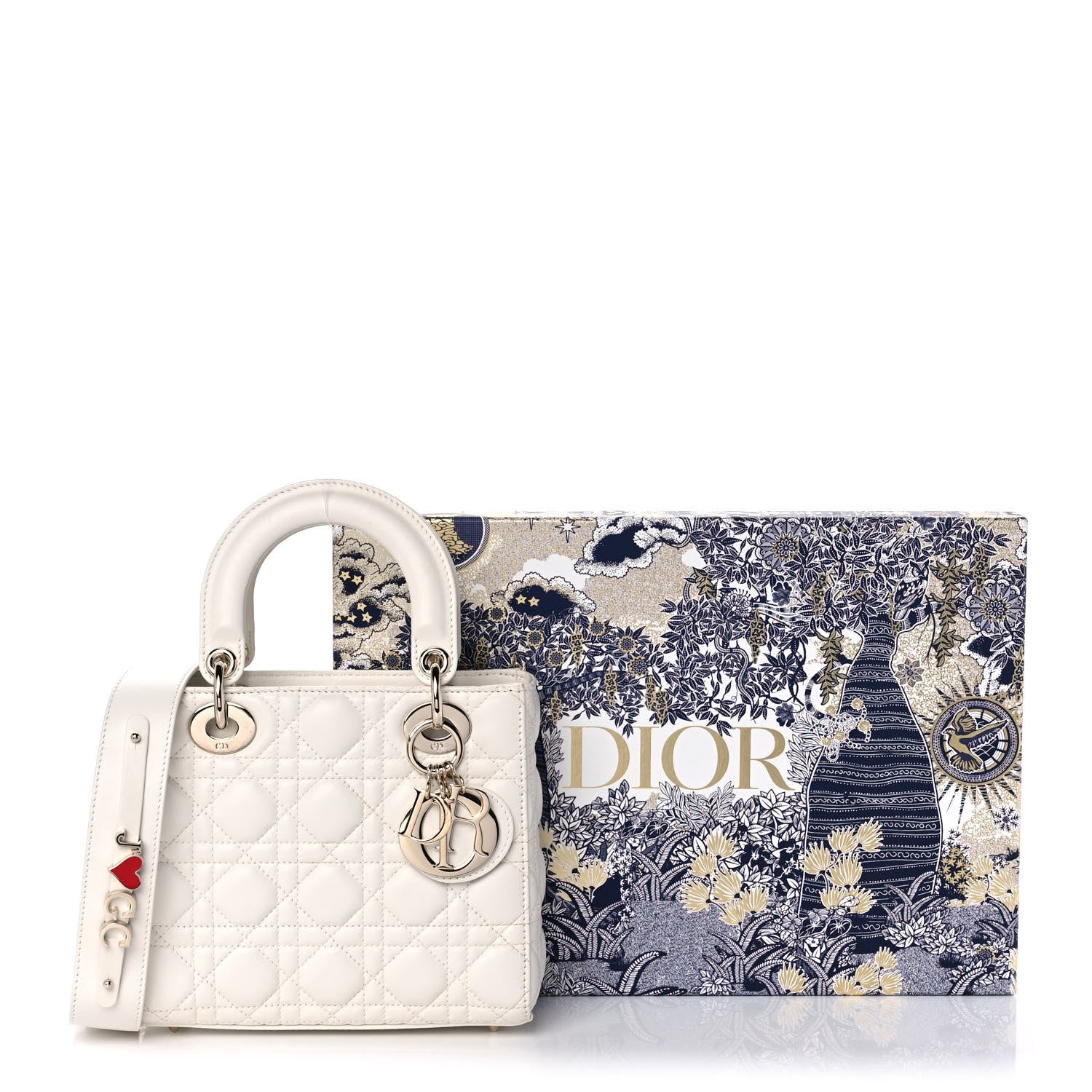 Christian Dior Lambskin Cannage Small My ABCDior Lady Dior White 16 of 16