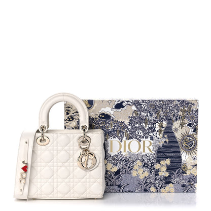 Christian Dior Lambskin Cannage Small My ABCDior Lady Dior White 16 of 16