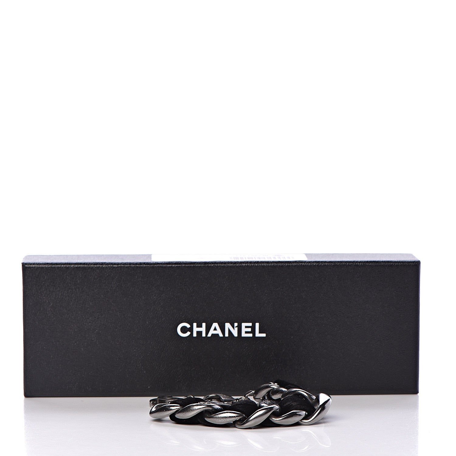 Chanel Velvet CC Chain Bracelet Black Ruthenium 5 of 5
