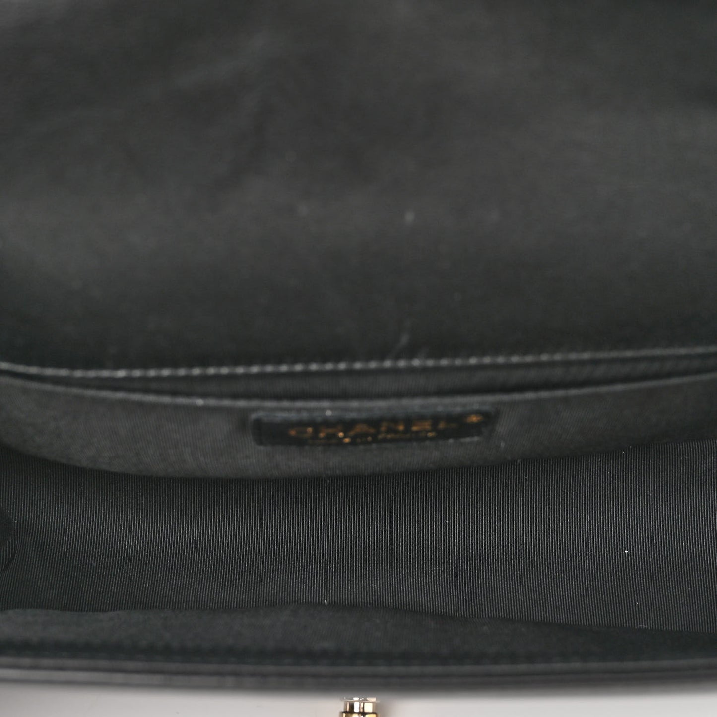 Lambskin Quilted Medium Boy Flap Black