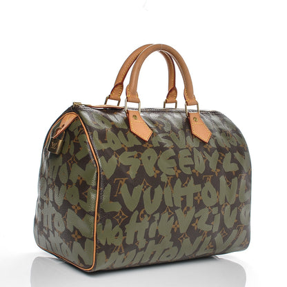 Louis Vuitton Monogram Graffiti Speedy 30 Kaki 3 of 6