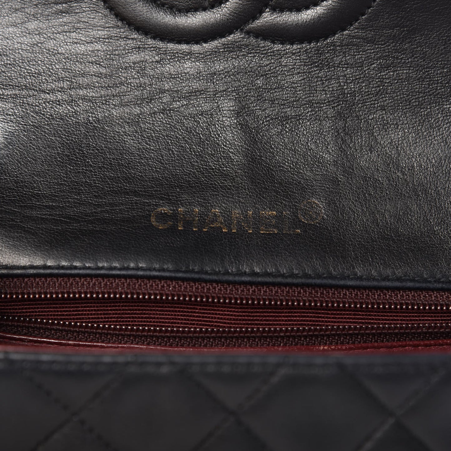 Lambskin Quilted Mini Square Flap Black