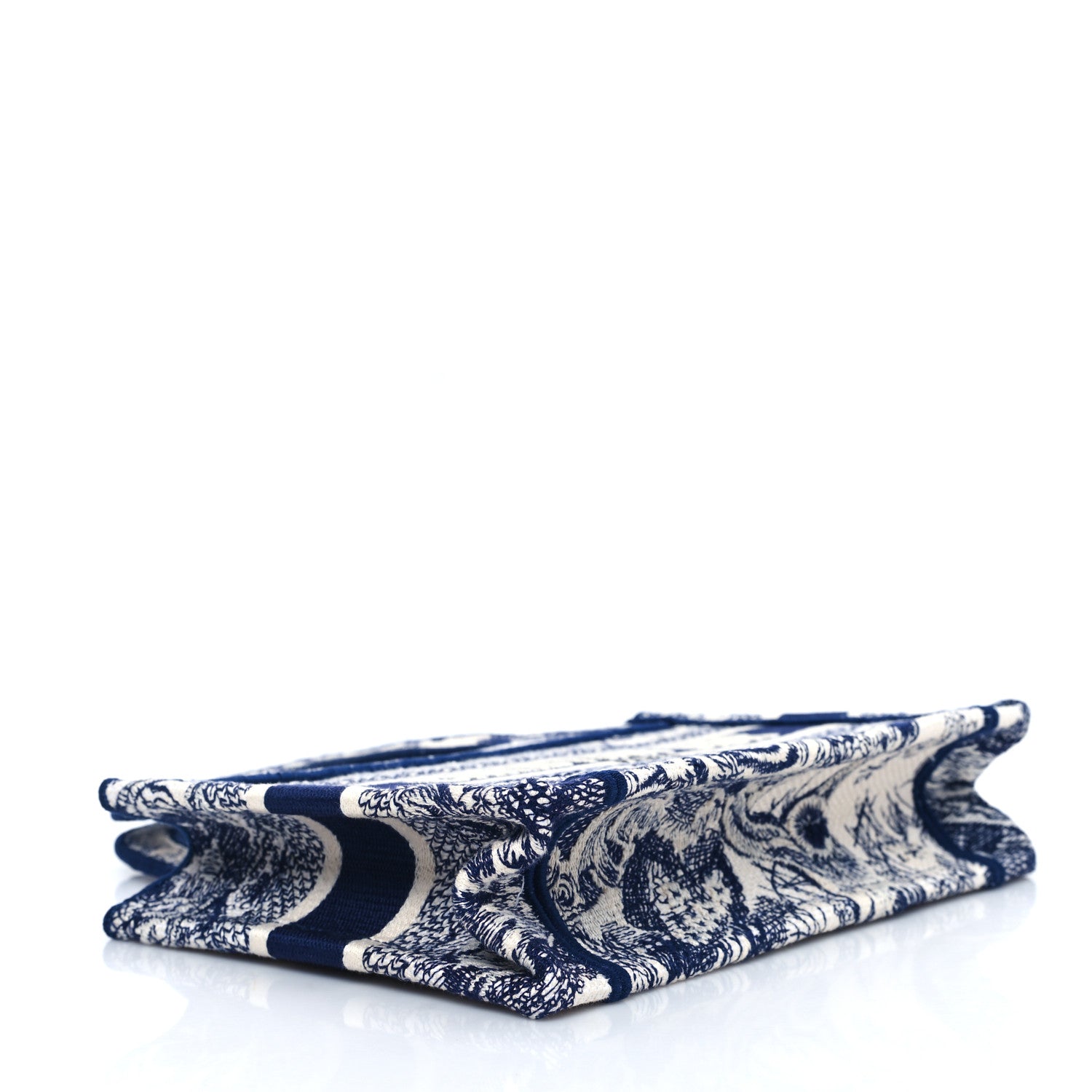 Christian Dior Canvas Embroidered Mini Toile De Jouy Book Tote  Blue 4 of 12