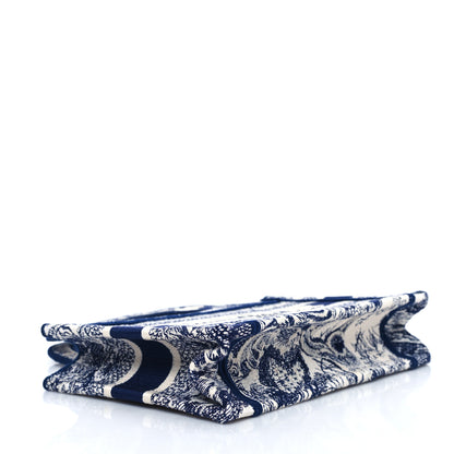 Christian Dior Canvas Embroidered Mini Toile De Jouy Book Tote  Blue 4 of 12