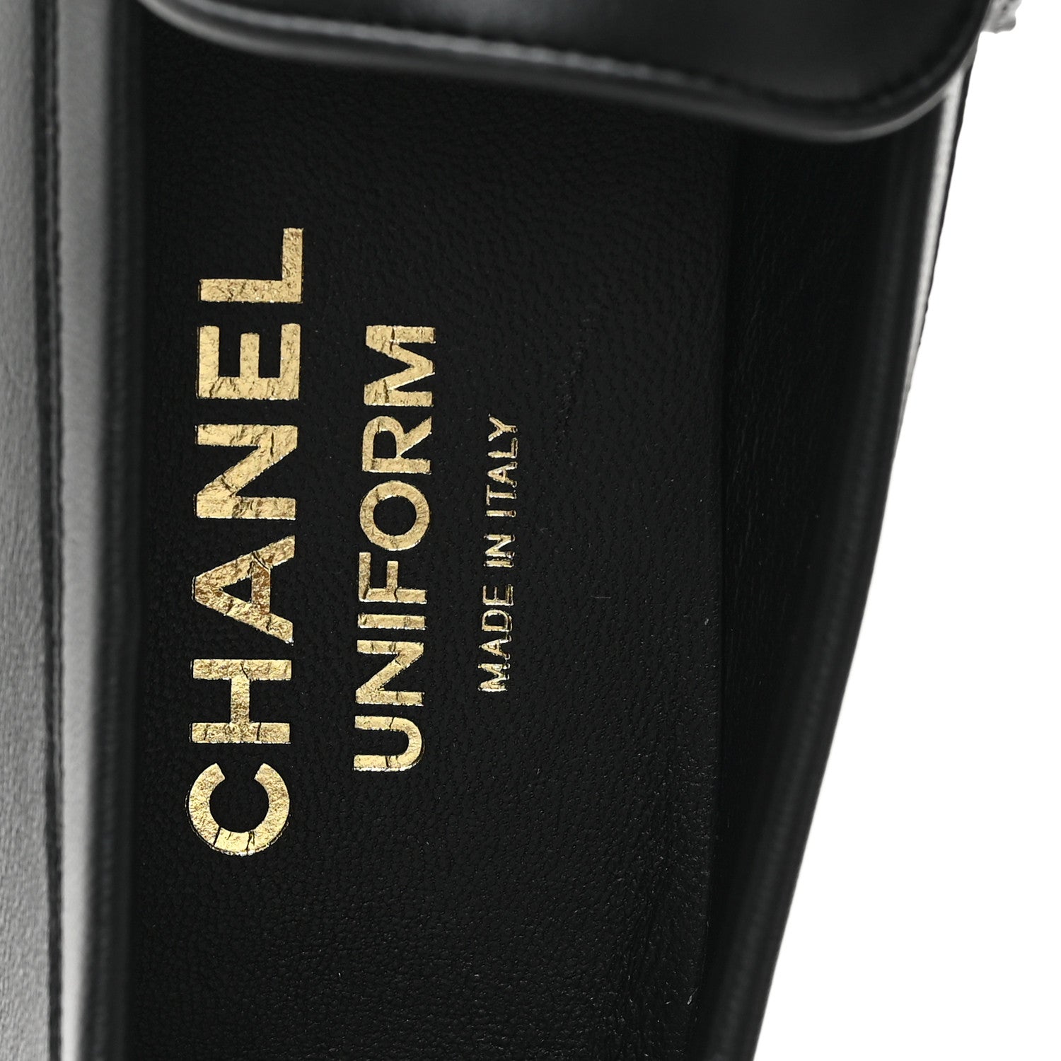 Chanel Calfskin Womens Stitched CC Loafers 36 Black 8 of 9