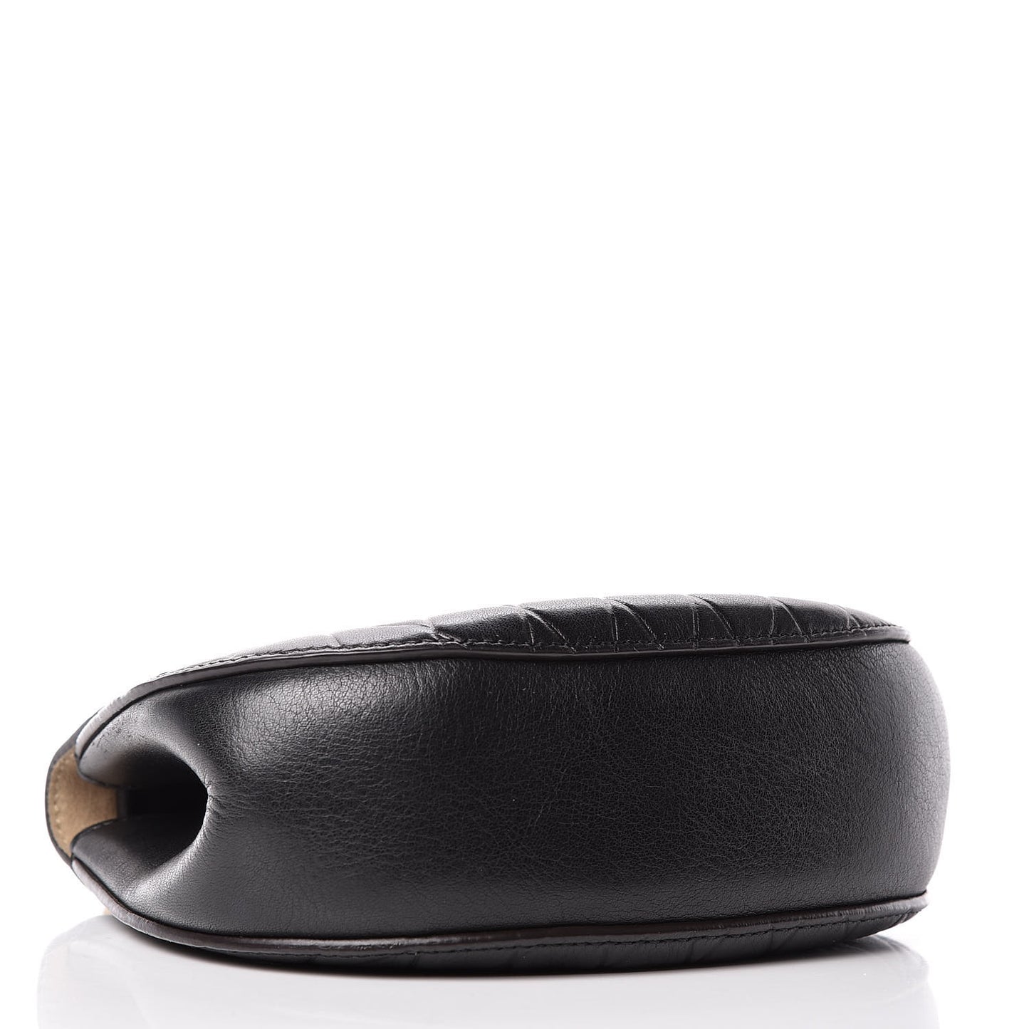 Calfskin Diamond Embossed Drew Shoulder Bag Black
