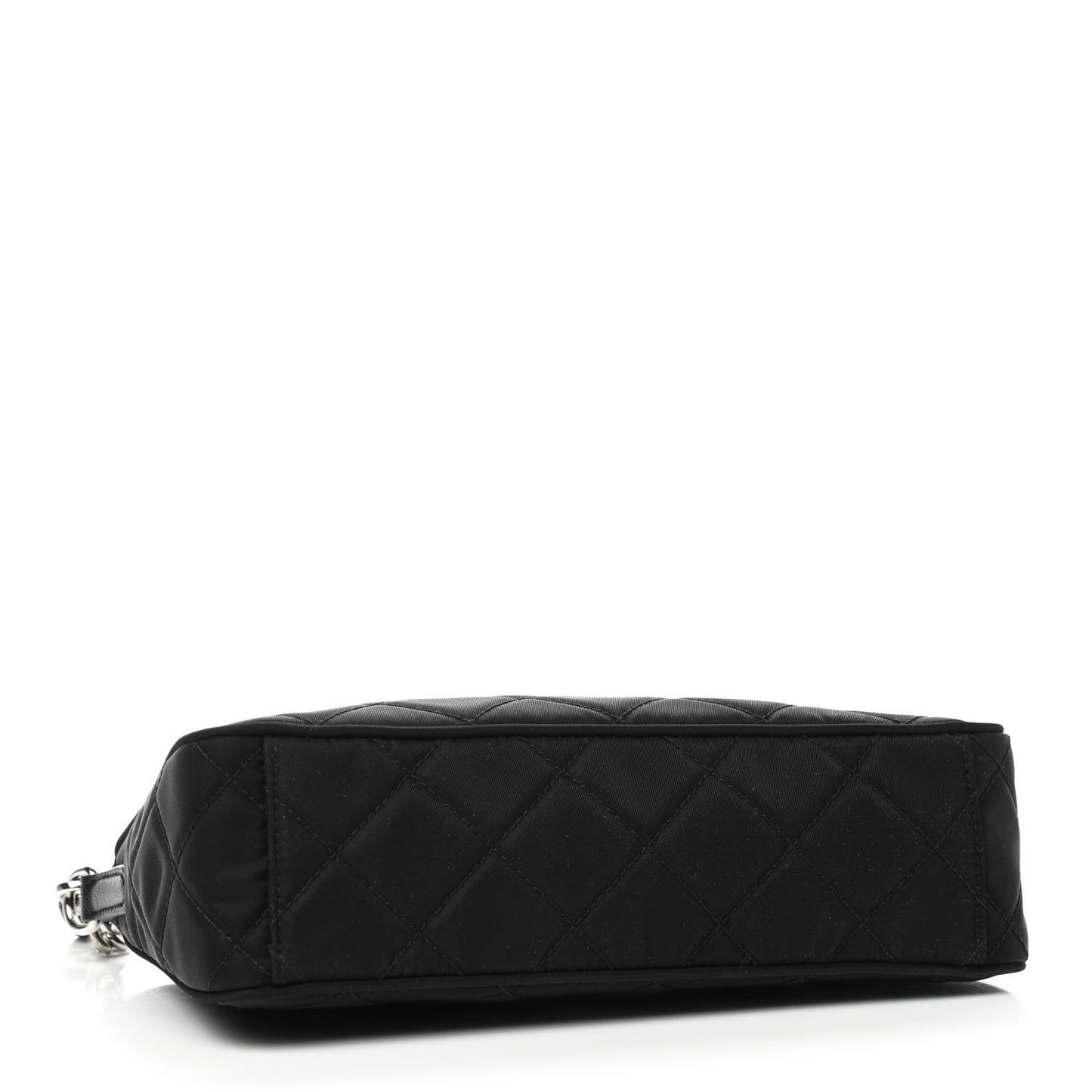 Nylon Tessuto Impuntu Quilted Crossbody Bag Black