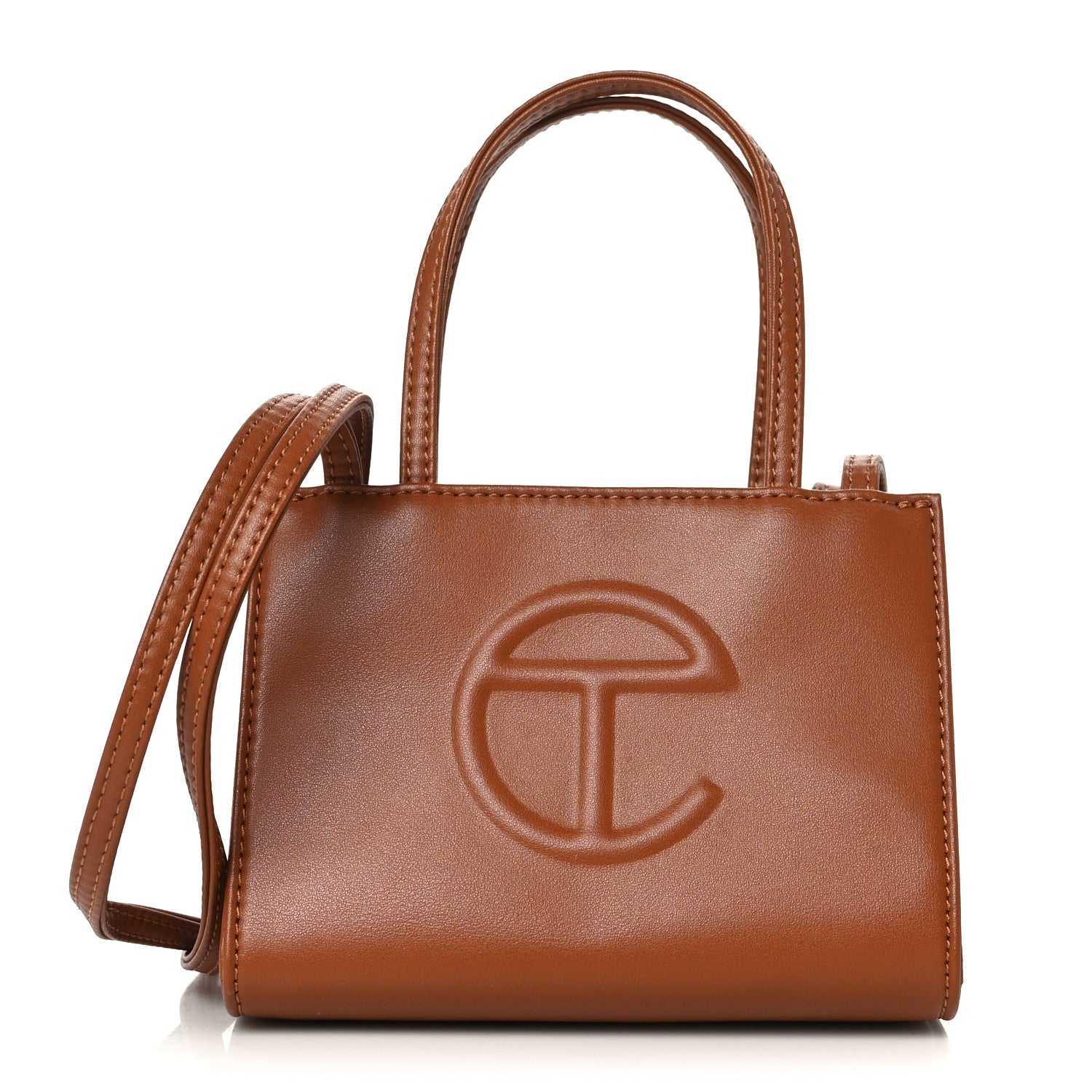 Telfar Vegan Leather Small Shopping Bag Tan 1 of 8