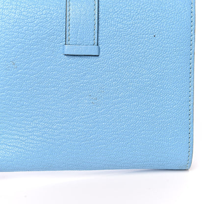 Hermes Chevre Mysore Bearn Compact Wallet Celeste 10 of 13