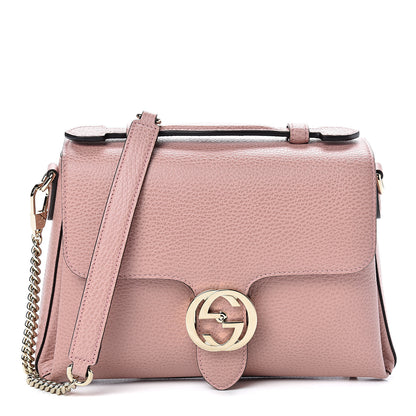 Gucci Dollar Calfskin Interlocking G Top Handle Shoulder Bag Soft Pink 1 of 9