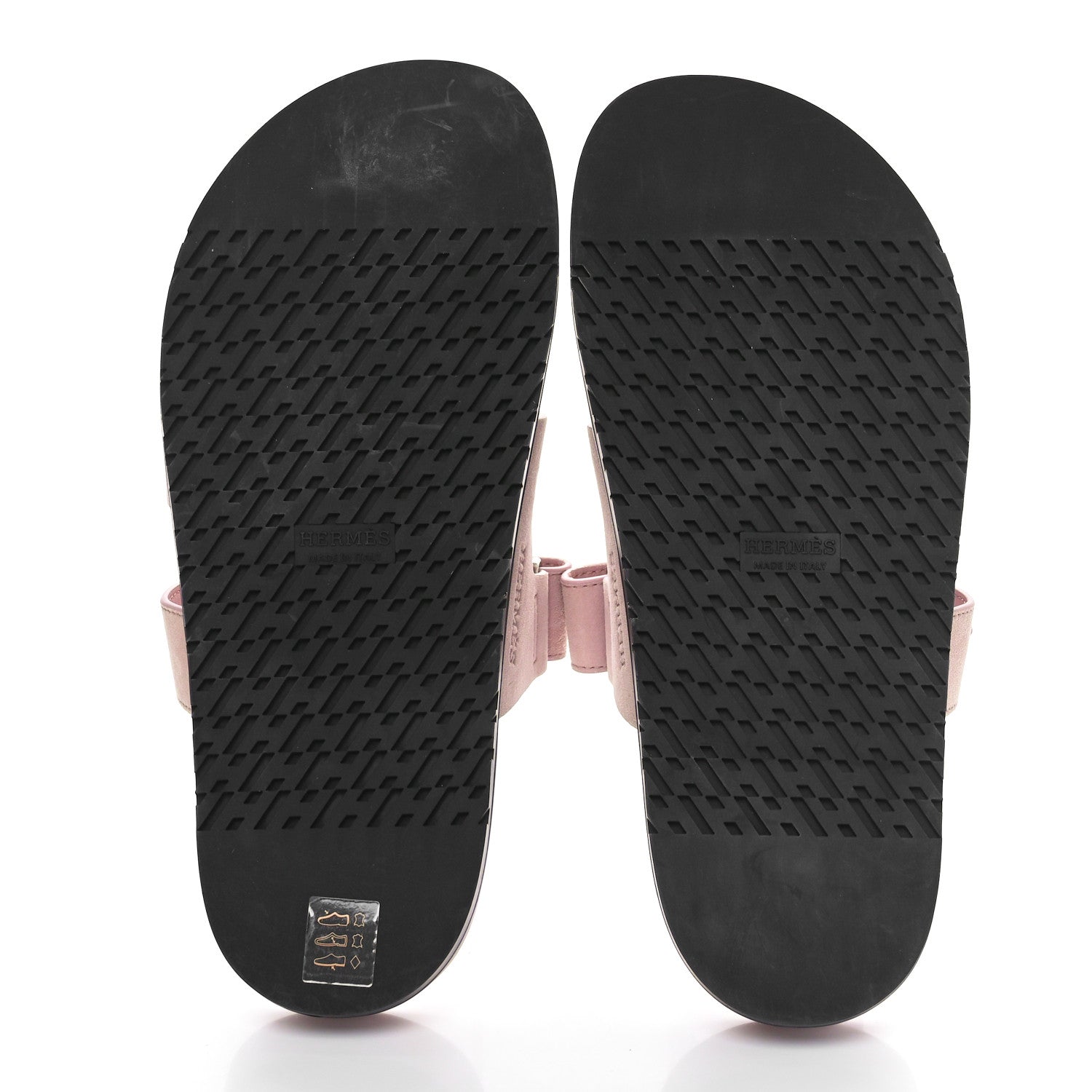 Hermes Suede Goatskin Womens Chypre Sandals Rose Porcelaine 5 of 8