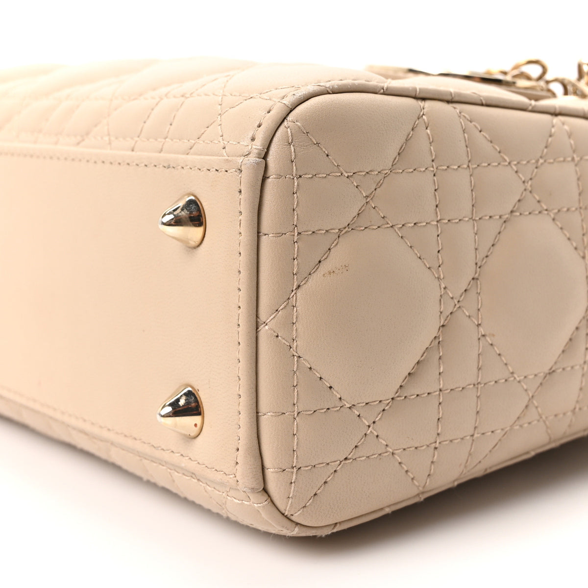 Christian Dior Lambskin Cannage Small My ABCDior Lady Dior Beige 10 of 11