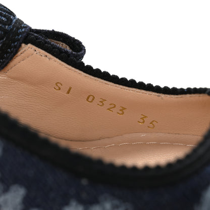 Christian Dior Denim Ribbon Floral Print J Adior Slingback 65mm Pumps 35 Blue Multicolor 9 of 10