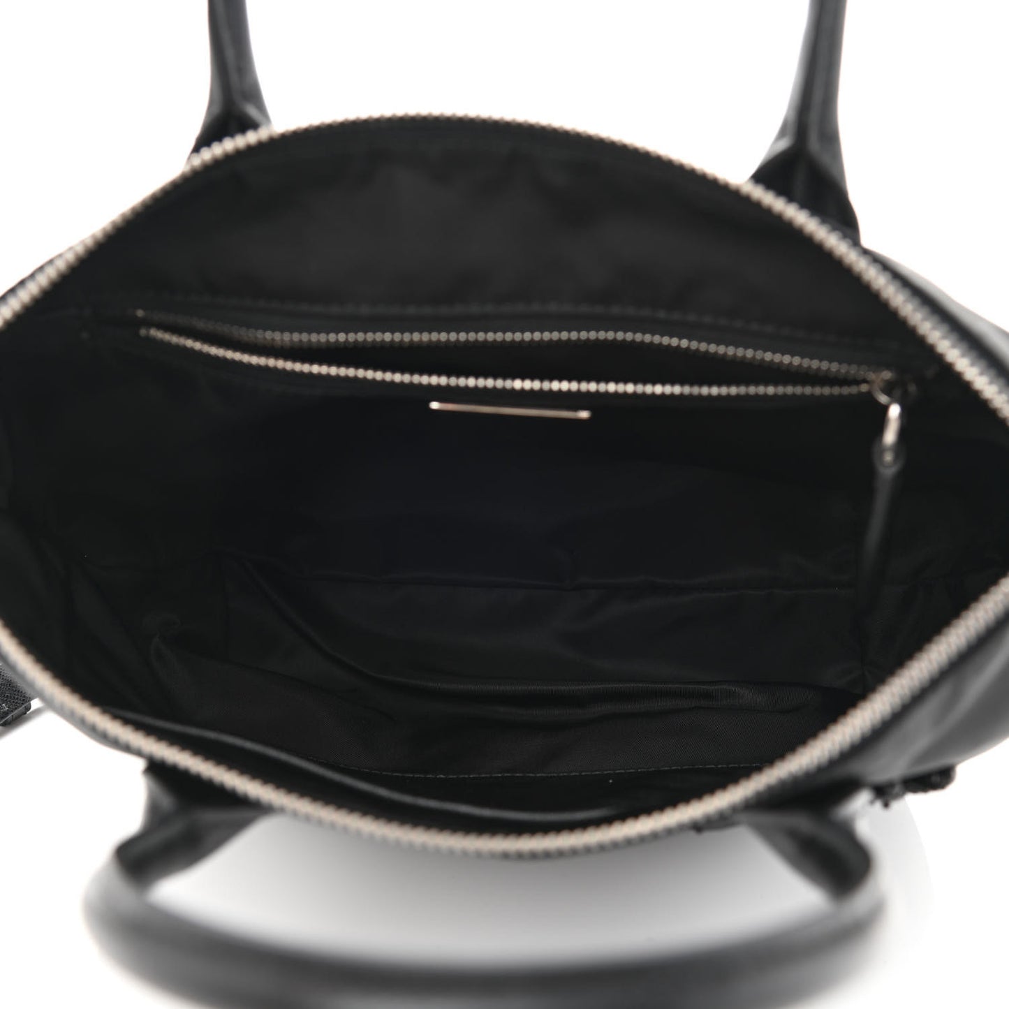 Tessuto Nylon Ricamo Sequin Embroidered Tote Black