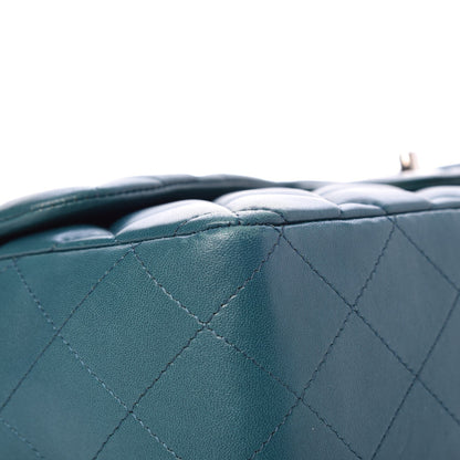 Chanel Lambskin Quilted Jumbo Single Flap Turquoise 11 of 15