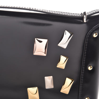 Louis Vuitton Glazed Calfskin Sac Triangle PM Black 12 of 14
