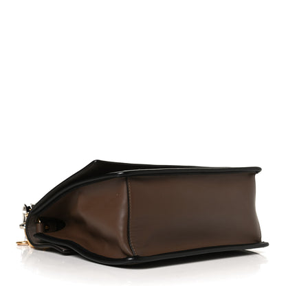 Fendi Vitello Century F is Fendi Bi-Color FF 1974 Embossed Kan I Shoulder Bag Maya Black 4 of 17