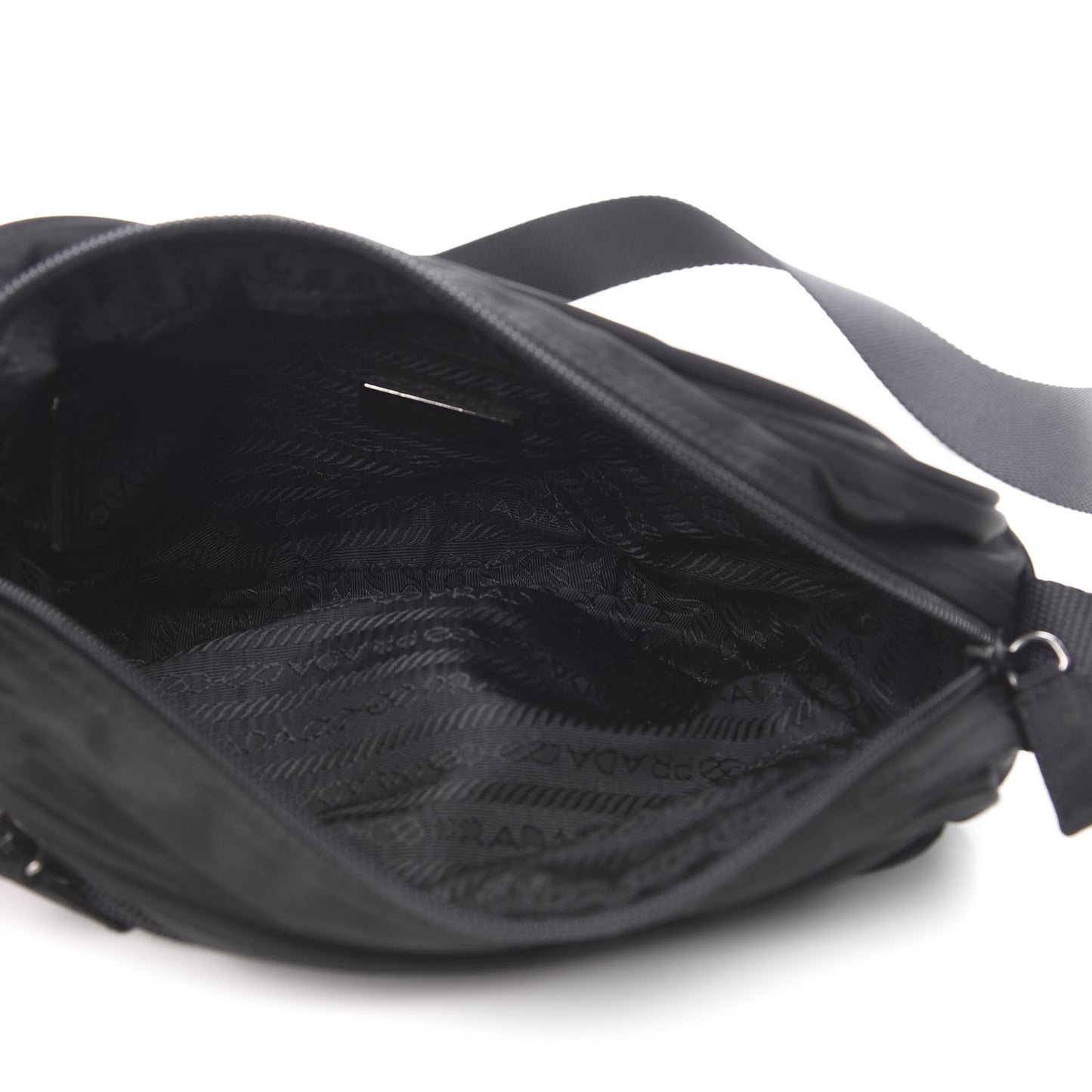 Tessuto Nylon Crossbody Bag Black