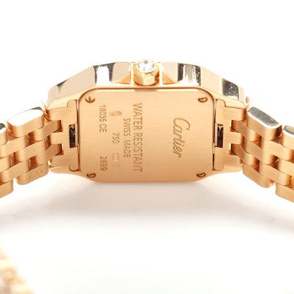 Cartier 18K Yellow Gold Diamond 20mm Santos Demoiselle Quartz Watch 4 of 4