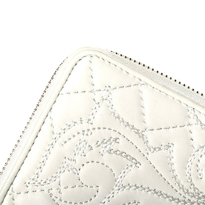 Versace Nappa Barocco Zip Around Wallet White 6 of 6