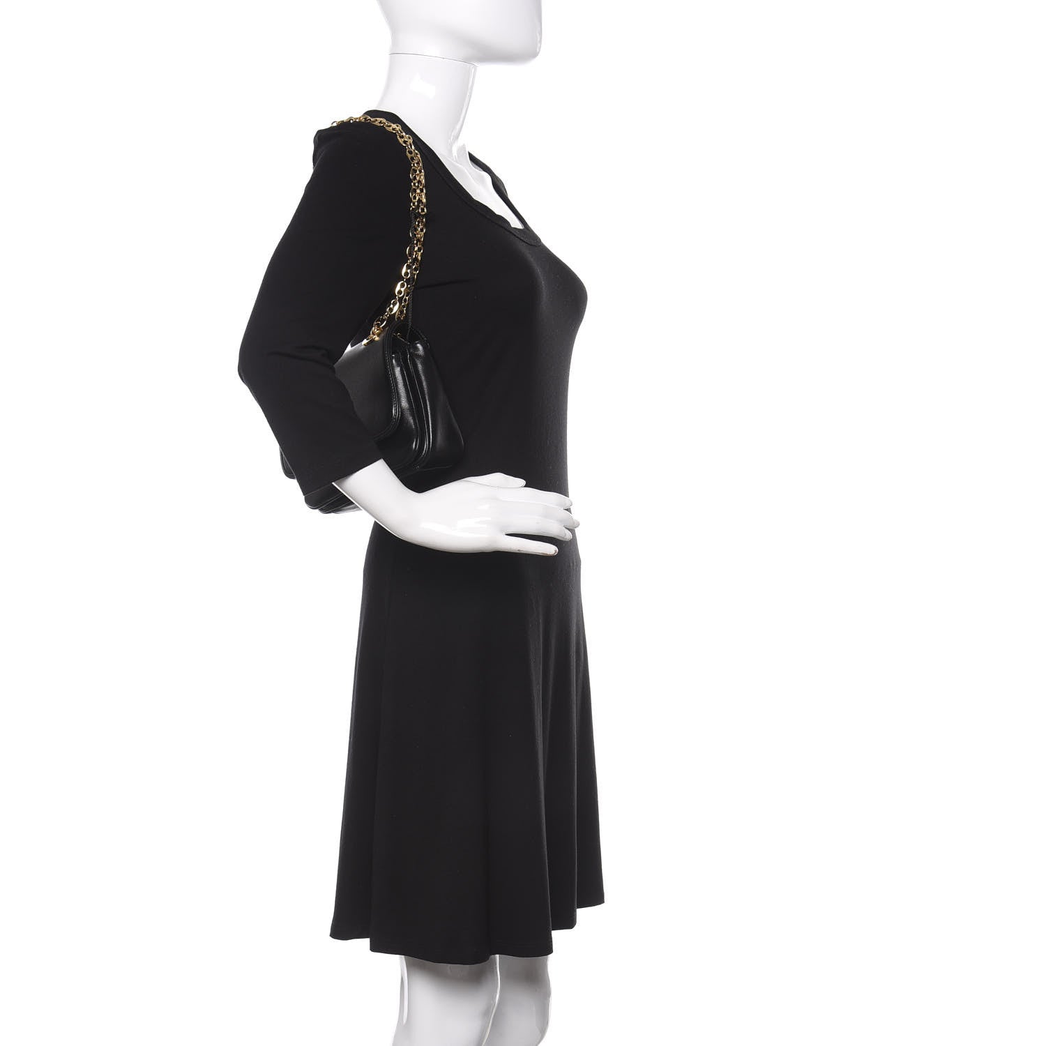 Gucci Azalea Calfskin Mini Marina Chain Shoulder Bag Black 3 of 13