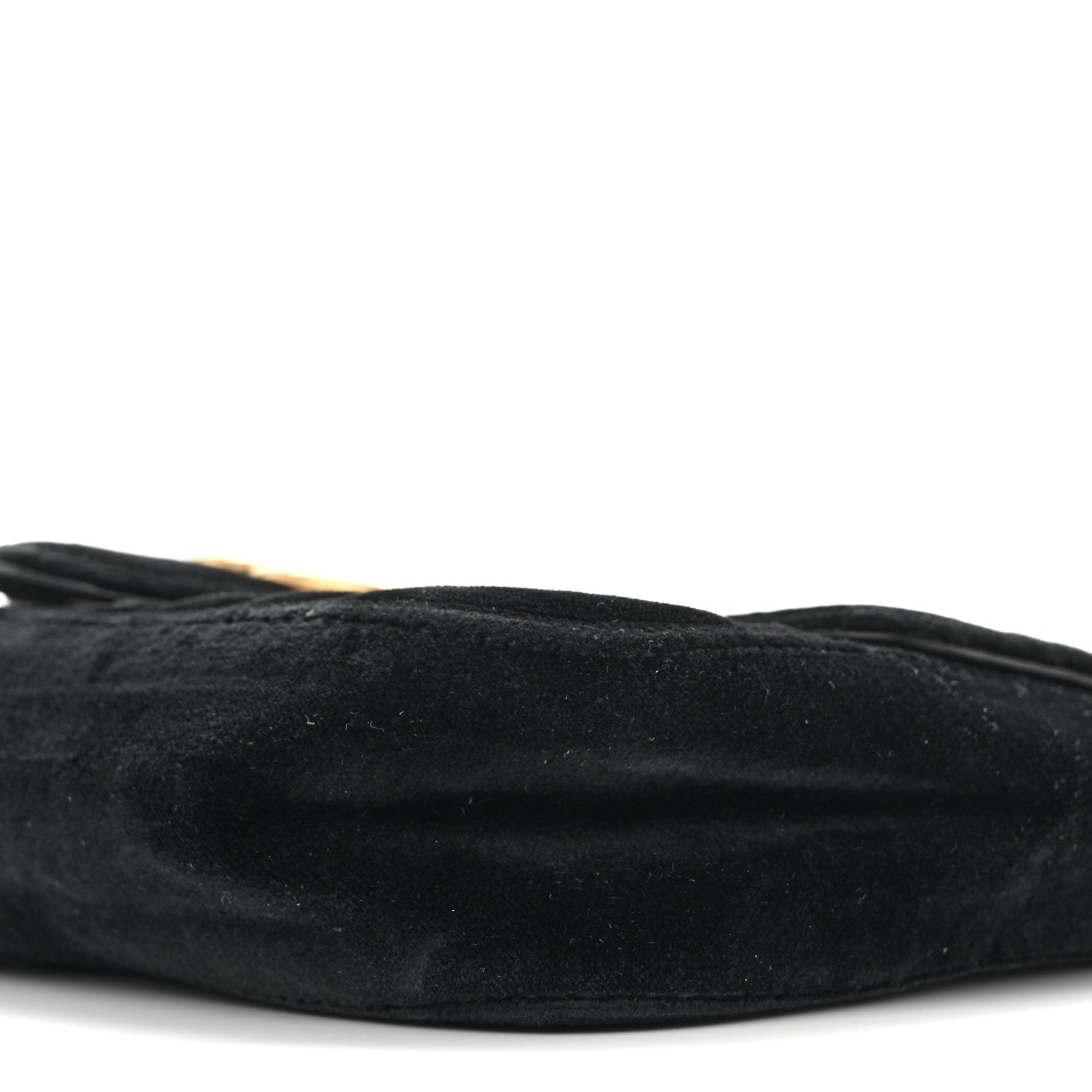 Gucci Velvet Matelasse Mini GG Marmont Shoulder Bag Black 10 of 14