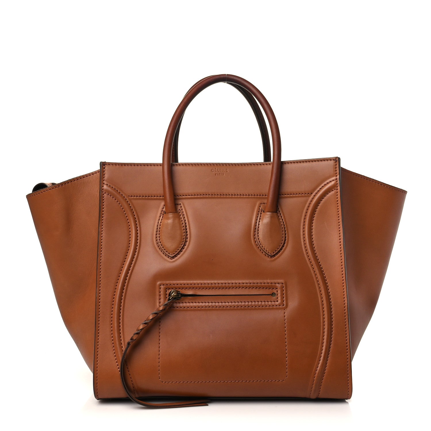 Celine Natural Calfskin Medium Phantom Luggage Tan 1 of 9