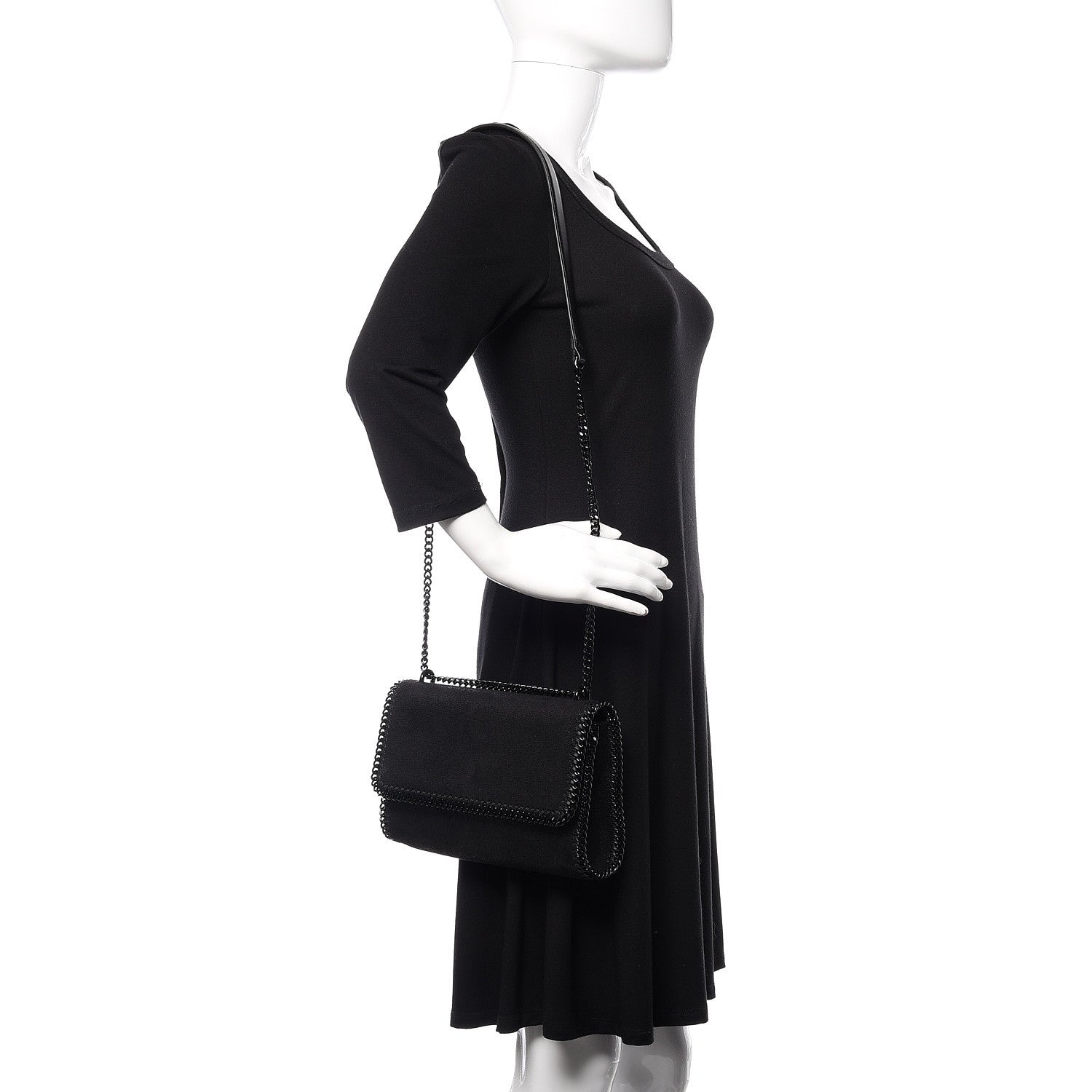 Stella McCartney Shaggy Deer Falabella Messenger Black 2 of 9