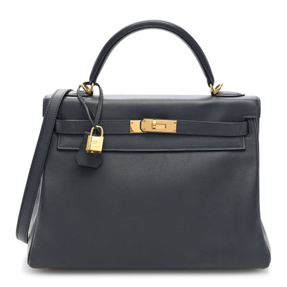 Hermes Swift Kelly Retourne 32 Graphite 1 of 10