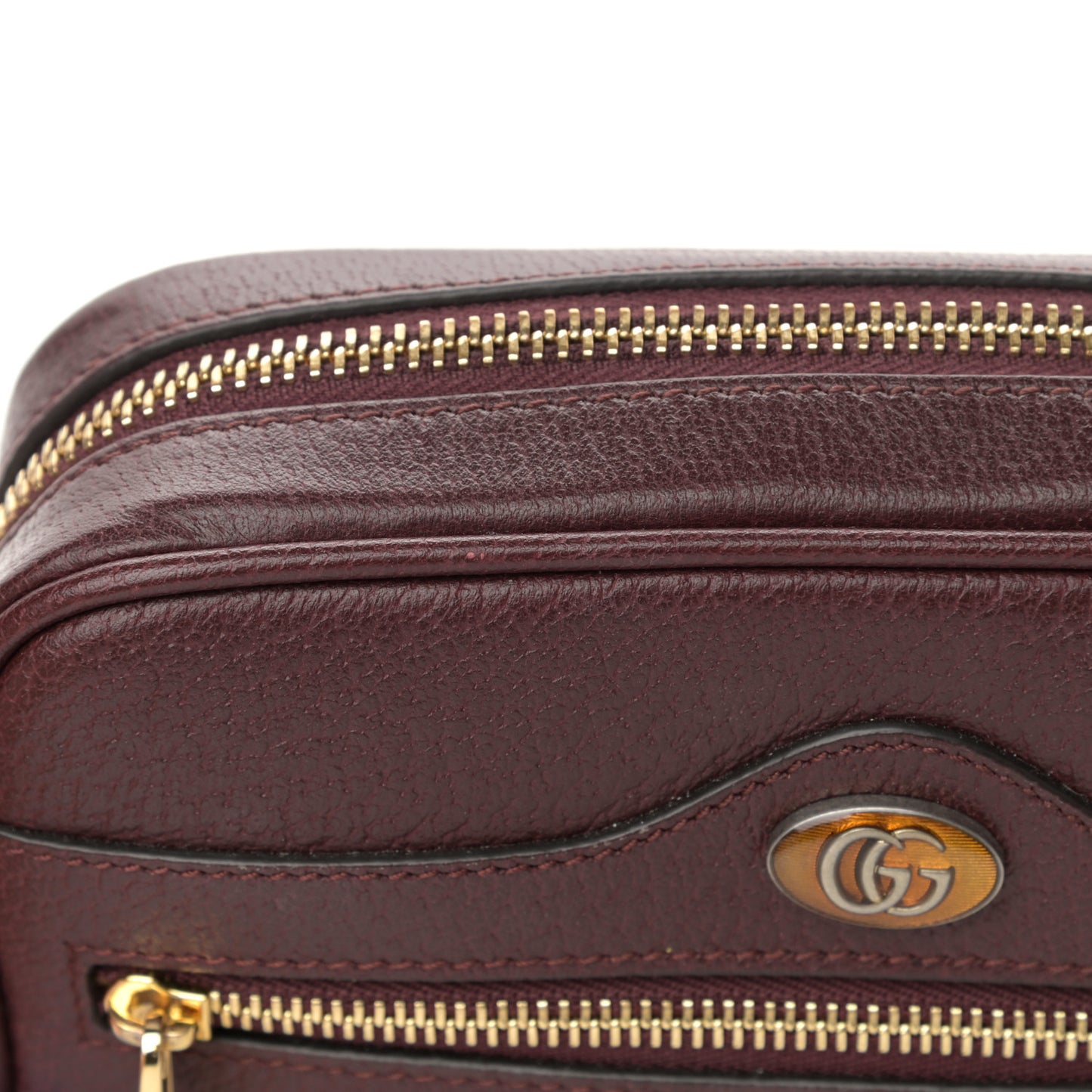 Calfskin Web Mini Ophidia Shoulder Bag Vintage Bordeaux