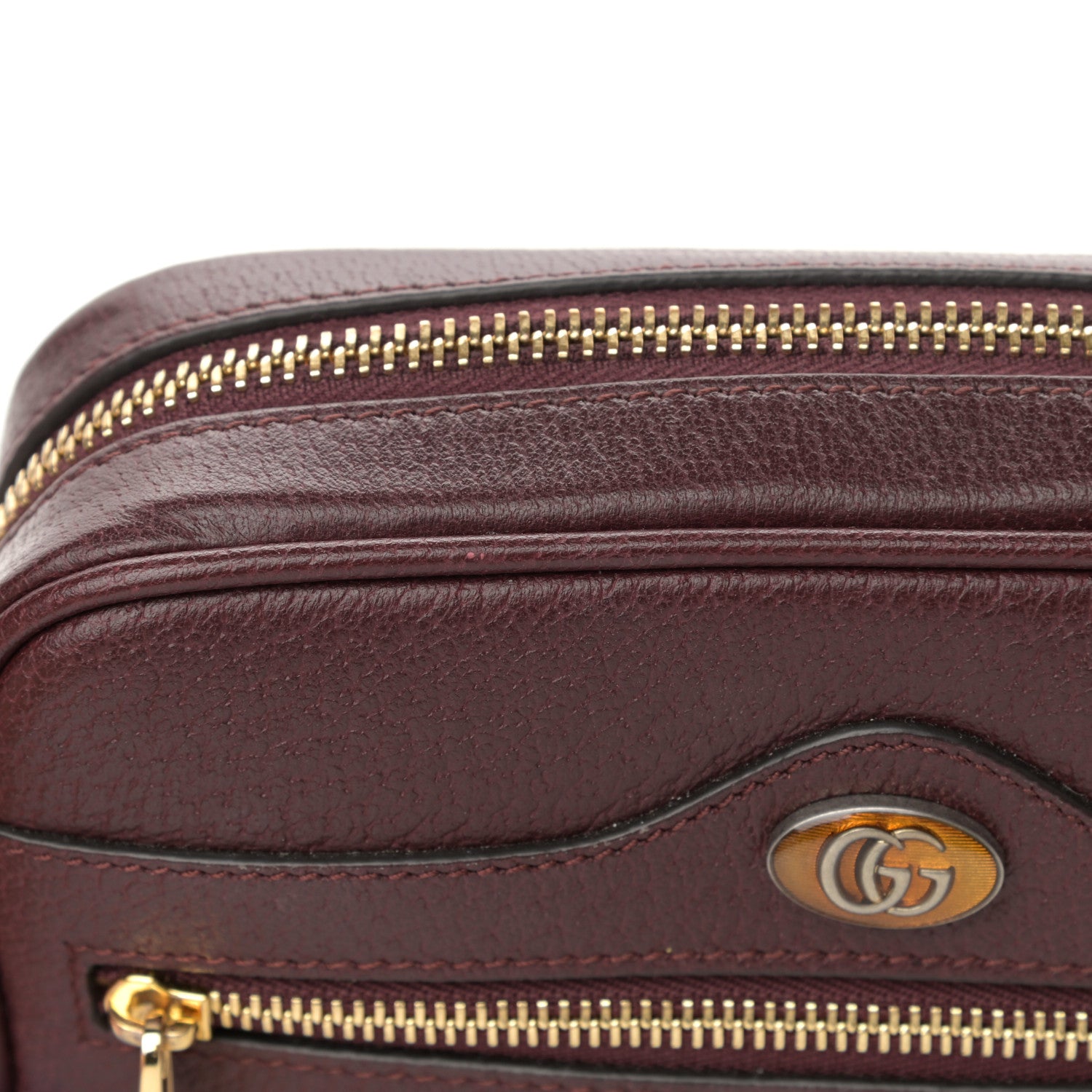 Gucci Calfskin Web Mini Ophidia Shoulder Bag Vintage Bordeaux 11 of 11