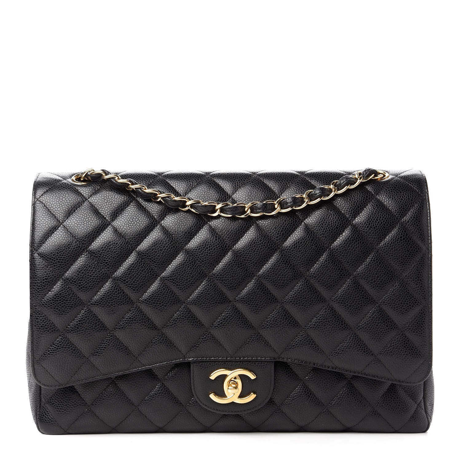 Chanel Caviar Quilted Maxi Double Flap Black 1 of 10
