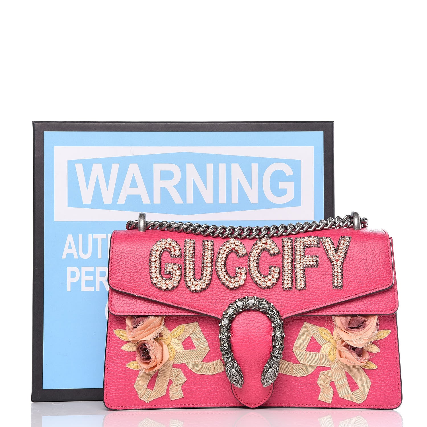 Gucci Pebbled Calfskin Embellished Guccify Small Dionysus Shoulder Bag Rosa 10 of 10