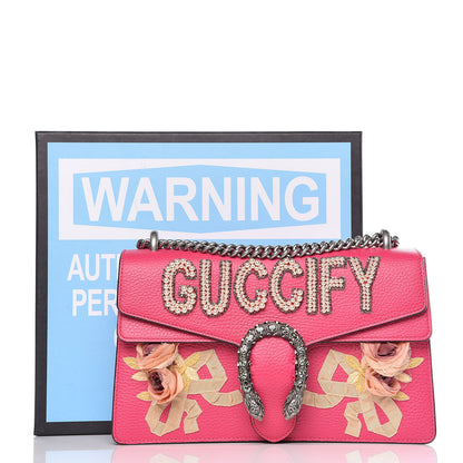Gucci Pebbled Calfskin Embellished Guccify Small Dionysus Shoulder Bag Rosa 10 of 10