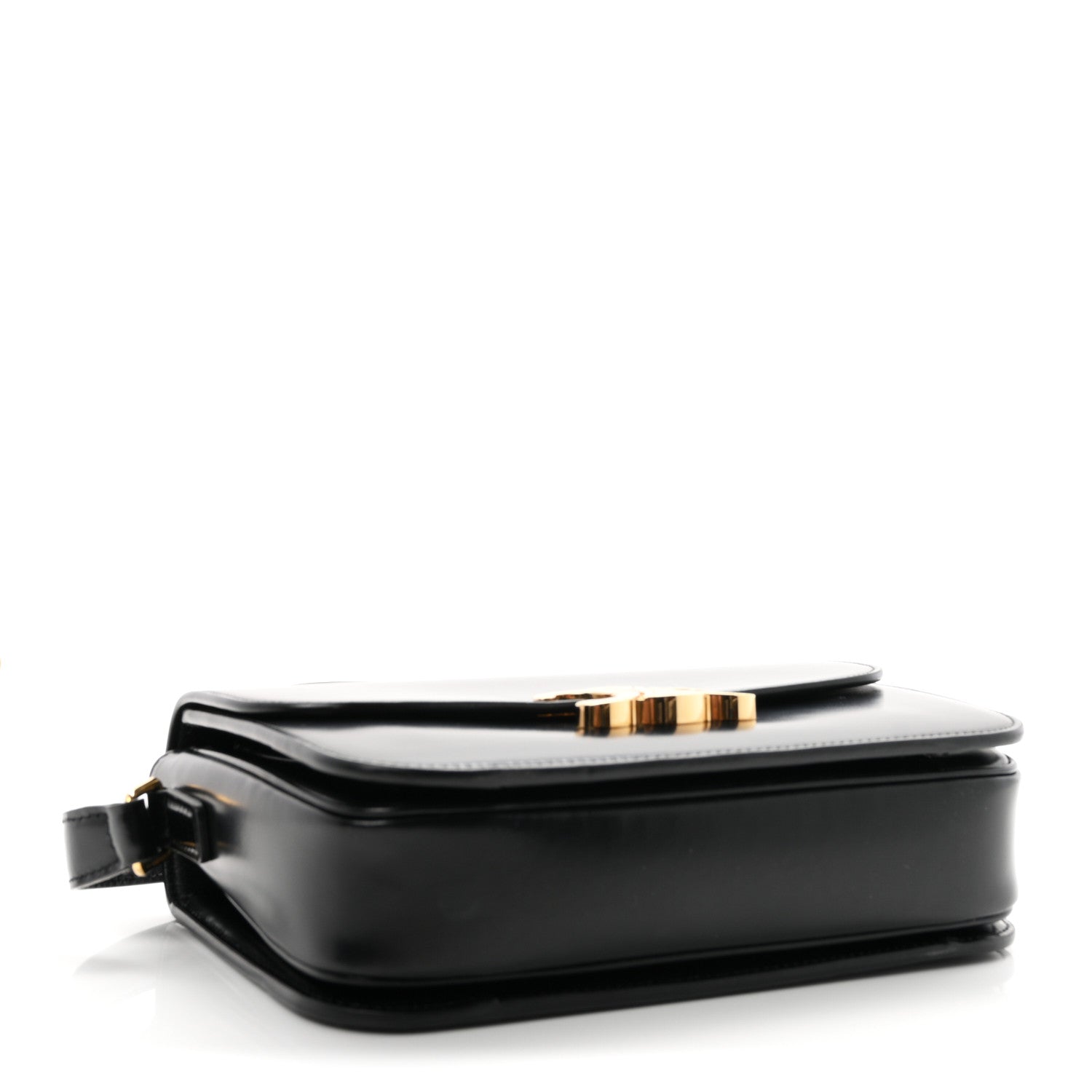 Celine Shiny Calfskin Medium Triomphe Black 3 of 9